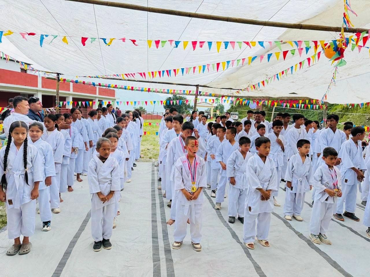 Karate Uniform Distribution to Students 1