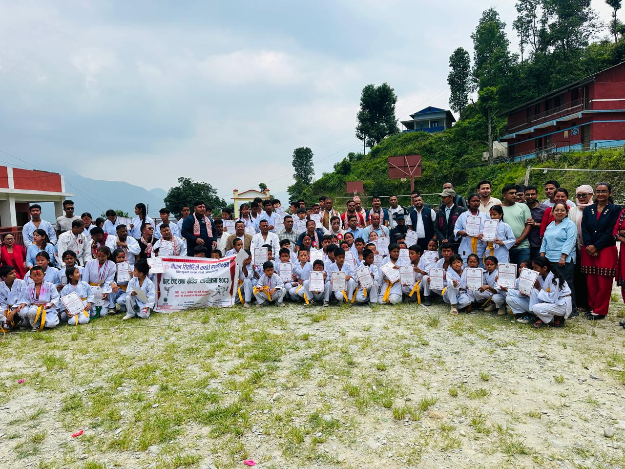 Karate Uniform Distribution to Students 2