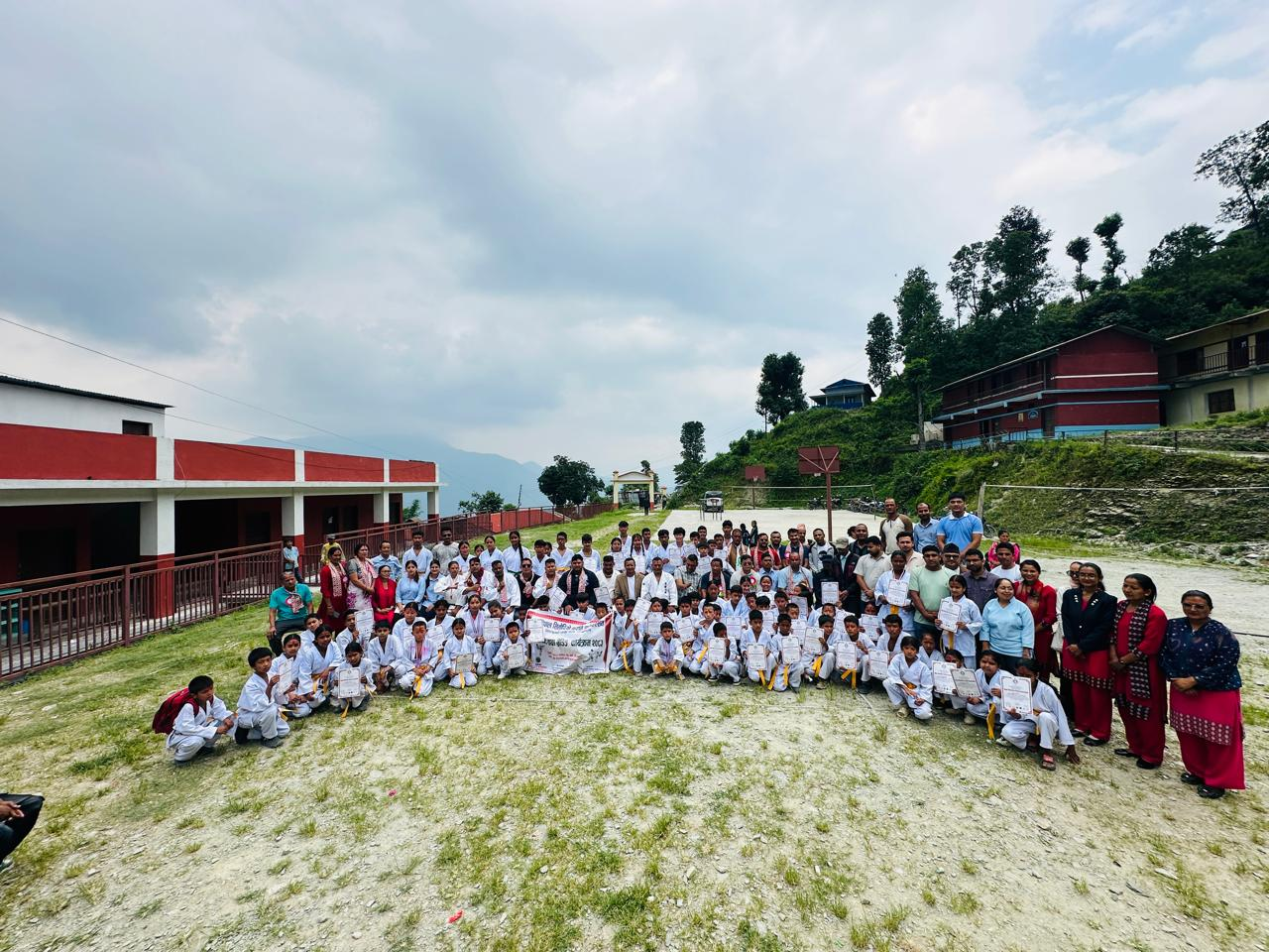Karate Uniform Distribution to Students 3
